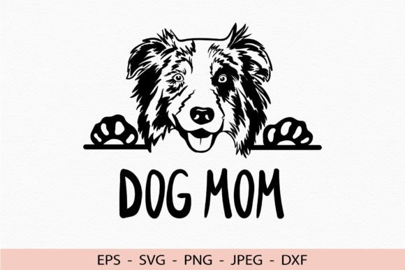 Australian Shepherd Mom Svg Dog Dxf Png