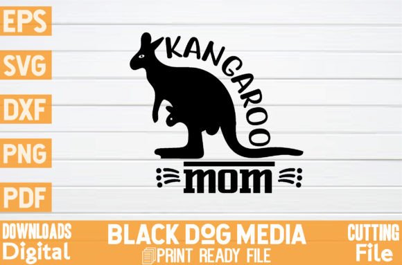 Kangaroo Mom Svg Graphics & Crafts