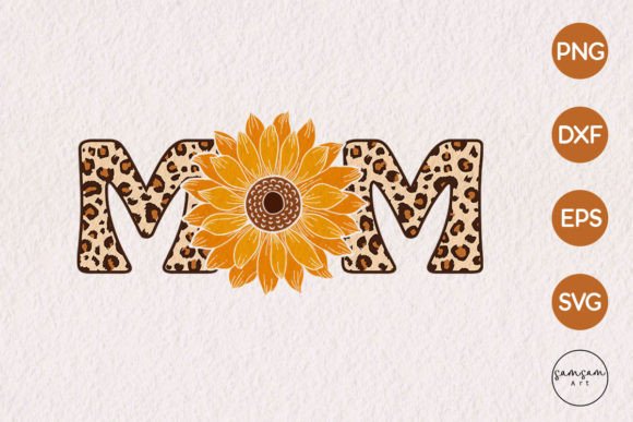 Leopard Sunflower Mom SVG: Graphics and Crafts Fusion