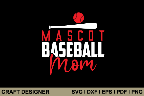 Mascot Baseball Mom Svg Printable File