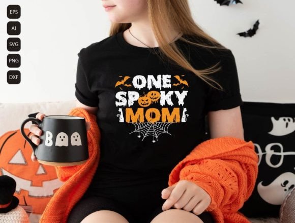 One Spooky Mom Svg: Halloween Graphics for Crafts