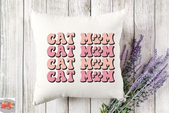 Retro Cat Mom Svg